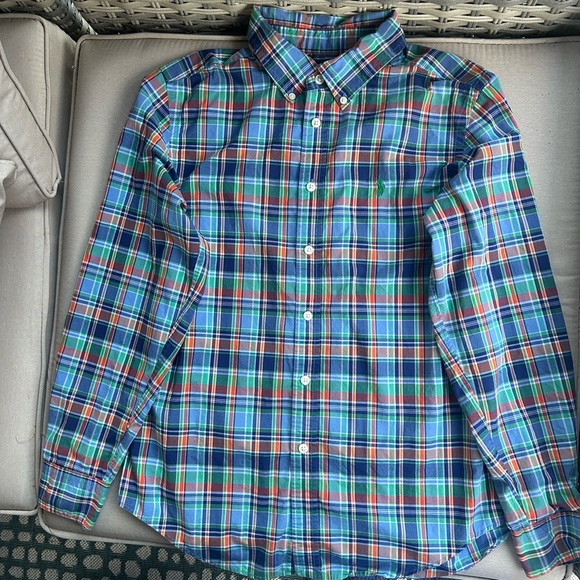 EUC Ralph Lauren Plaid Shirt Boys' Size Large (14-16) - Picture 1 of 4